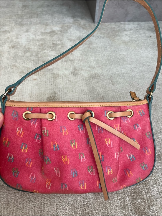 Dooney & Bourke Handbags - Dooney & Bourke Pink Logo-Print Shoulder Bag